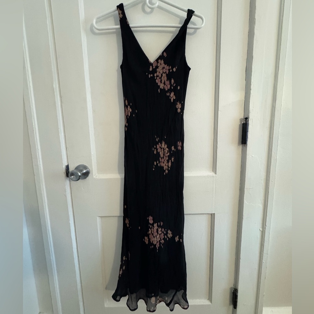 Vintage Black Floral Dress